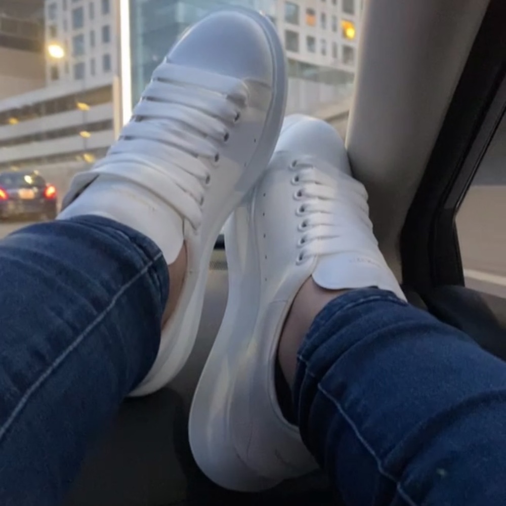 White Alexander McQueen sneakers